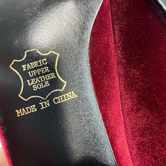 Vintage Vittorio Ricci Shoes Women 8.5M Block Heel Velvet Slip On 90s Fashion - Picture 11 of 15